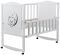 Кровать Babyroom Тедди T-01 фигурное быльце, откидной бок, колеса  белый