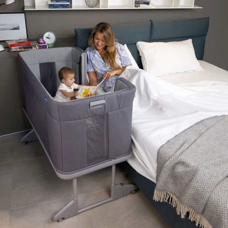 Приставная кроватка Chicco Next2Me Forever Slate Grey