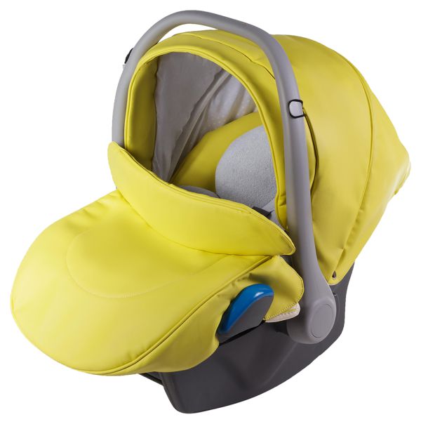 Автокрісло Adamex Kite шкіра 100% лимонна (сірий пластик)