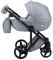 Коляска 2 в 1 Adamex Luciano кожа 100% Q121CZ серый перламутр