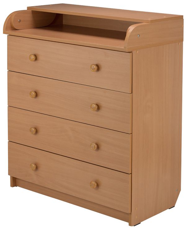 Пеленальный комод Babyroom Комод 4 тел.Big 102x80x50  бук Пеленальный комод Babyroom Комод 4 тел.Big 102x80x50  бук