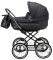 Коляска 2 в 1 класична Roan Marita Prestige (14" чорні колеса, чорна рама) P231 графіт - графітова (шкіра) перламутр