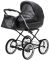 Коляска 2 в 1 класична Roan Marita Prestige (14" чорні колеса, чорна рама) P231 графіт - графітова (шкіра) перламутр