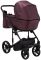 Коляска 2 в 1 Adamex Amelia шкіра 100% SM8 марсала перламутр