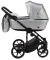 Коляска 2 в 1 Adamex Amelia кожа 100% SM13 серебро перламутр