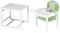 Стульчик- трансформер Babyroom Пони-240 белый пластиковая столешница  зеленый (мишки и пчелки)
