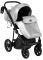 Коляска 2 в 1 Bair Infinity кожа 100% BI-03 silver (серебро перламутр)