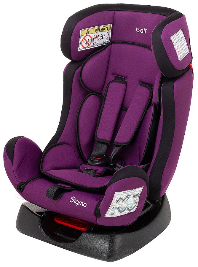 Автокресло Bair Sigma 0+/1/2 (0-25 кг) DS1824 черный - фиолетовый