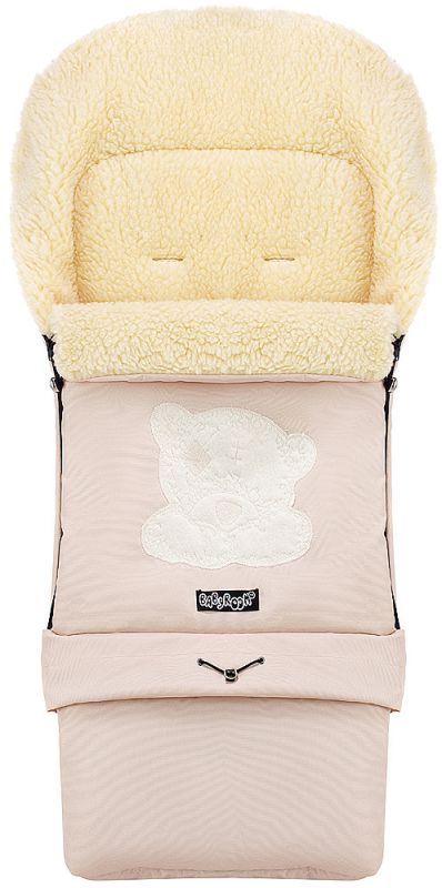 Зимовий конверт Babyroom №20 з подовженням бежевий (мордочка ведмедика штопана)