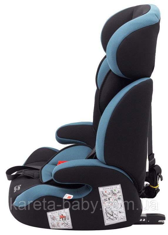 Автокрісло Bair Beta Iso-fix 1/2/3 (9-36 кг) DBI1929 чорний - темно-бірюзовий