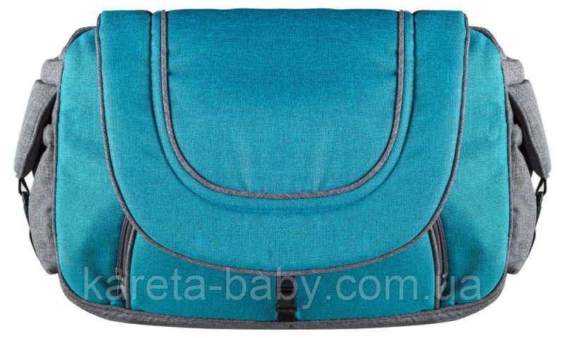 Коляска 2 в 1 Adamex Erika Len 403L серый - бирюзовый