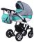 Коляска 2 в 1 Adamex Erika Len 92L бирюзовый(меланж)-серый