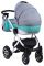 Коляска 2 в 1 Adamex Erika Len 92L бирюзовый(меланж)-серый