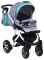 Коляска 2 в 1 Adamex Erika Len 92L бирюзовый(меланж)-серый