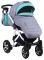 Коляска 2 в 1 Adamex Erika Len 92L бирюзовый(меланж)-серый