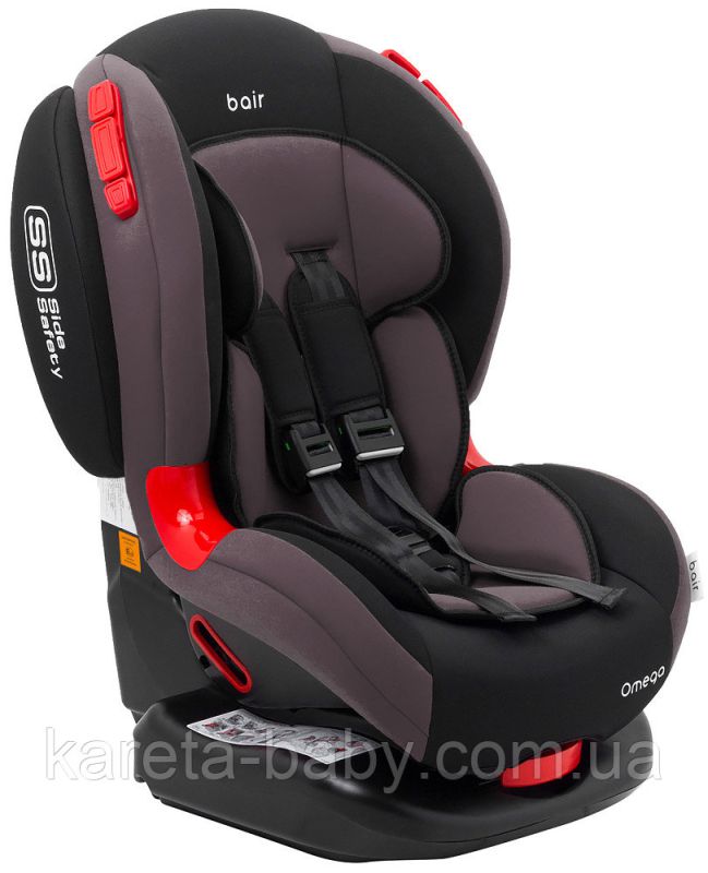 Автокрісло Bair Omega 1/2 (9-25 кг) DO2435 чорний - сірий смоки