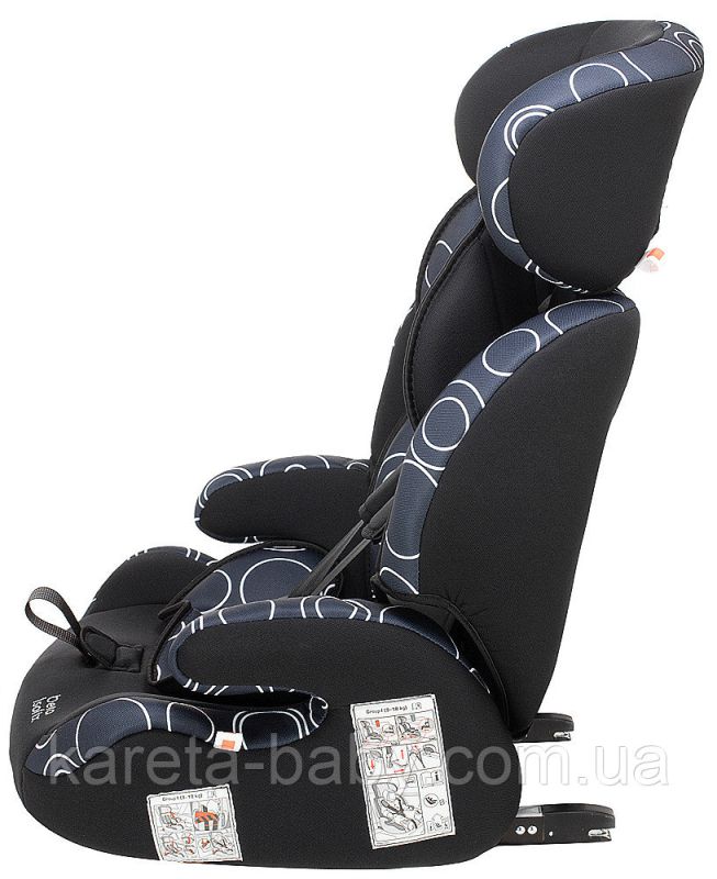 Автокрісло Bair Beta Iso-fix 1/2/3 (9-36 кг) DBI1424 чорний - темно-синій (круги)