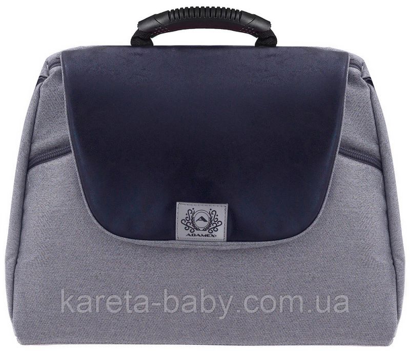 Коляска 2 в 1 Adamex Hybryd Plus BR281 черный кожа (мрамор) - серый