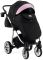 Коляска 2 в 1 Adamex Hybryd Plus Polar (Chrome) BR611 черный (розовый люрекс)- светло-розовая кожа (выдавленная точка)