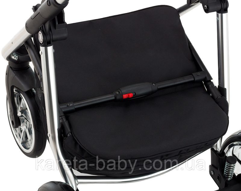 Коляска 2 в 1 Adamex Hybryd Plus Polar (Chrome) BR611 черный (розовый люрекс)- светло-розовая кожа (выдавленная точка)