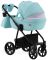 Коляска 2 в 1 Adamex Hybryd Plus кожа 100% BR335 голубой