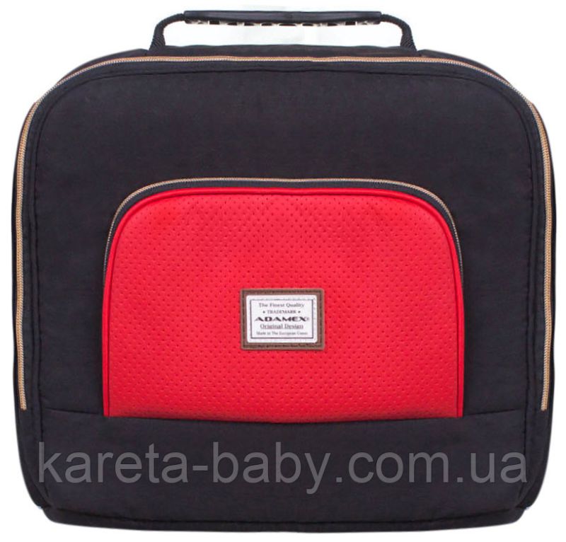 Коляска 2 в 1 Adamex Luciano Polar (Gold) Y804 красный (кожа) - черный