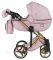 Коляска 2 в 1 Adamex Luciano Polar (Gold) Y813 рожевий пудра (шкіра) - рожевий