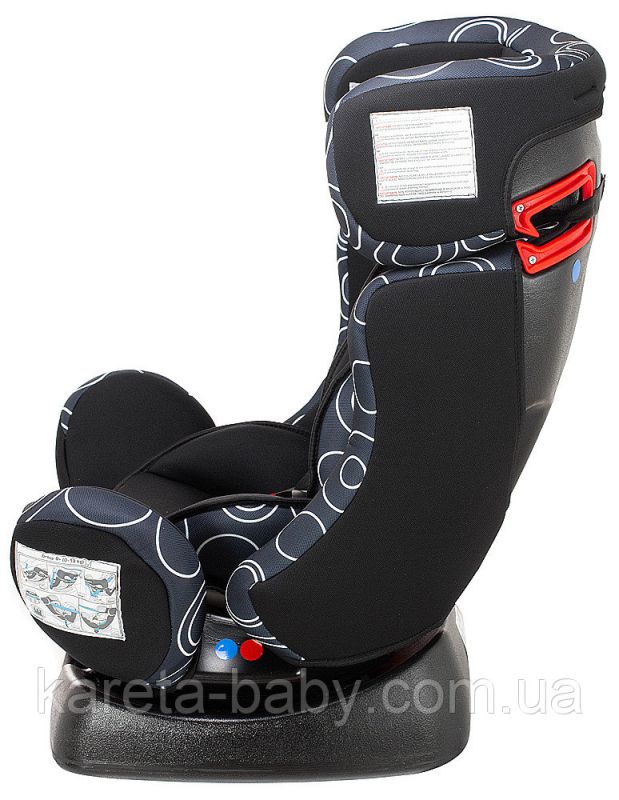 Автокресло Bair Sigma 0+/1/2 (0-25 кг) DS1424 черный - темно-синий (круги)