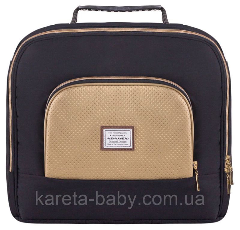 Коляска 2 в 1 Adamex Luciano Polar (Gold) Y828 золотий (шкіра) - чорний