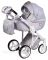Коляска 2 в 1 Adamex Luciano jeans Q201 светло-серый (зигзаг)