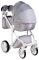 Коляска 2 в 1 Adamex Luciano jeans Q201 светло-серый (зигзаг)