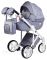 Коляска 2 в 1 Adamex Luciano jeans Q202 светло-синий (зигзаг)