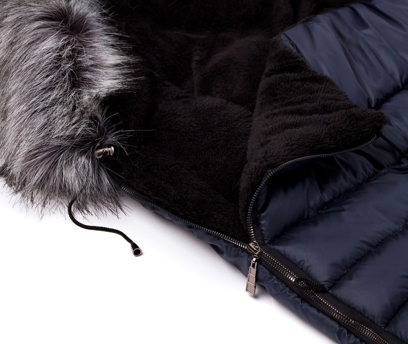 Зимовий конверт Bair Polar premium темно-синій – срібло шкіра