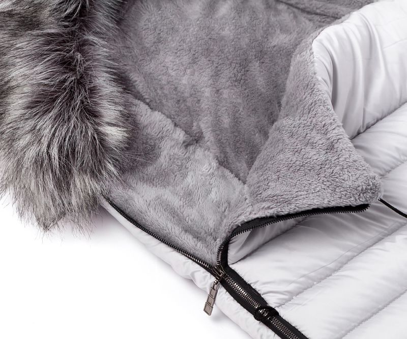 Зимовий конверт Bair Polar premium сірий - срібло шкіра