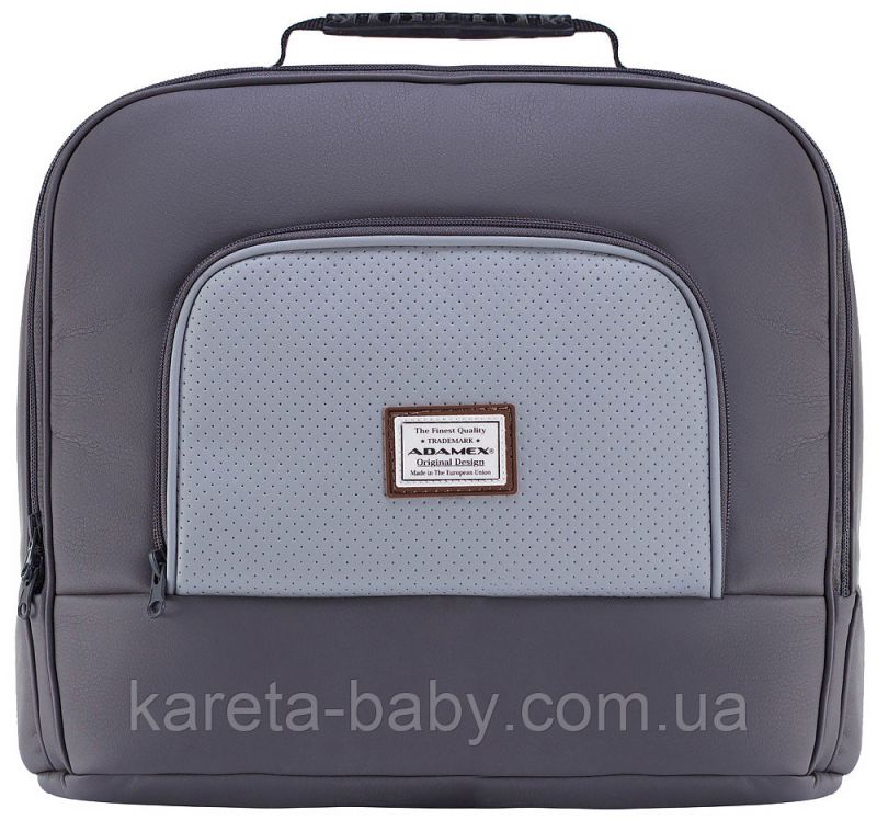 Коляска 2 в 1 Adamex Luciano шкіра 100% Y202 графіт - сірий