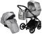 Коляска 2 в 1 Adamex Amelia кожа 100% SM13 серебро перламутр