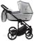 Коляска 2 в 1 Adamex Amelia кожа 100% SM13 серебро перламутр