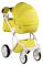 Коляска 2 в 1 Adamex Luciano кожа 100% Q108 лимонный