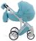 Коляска 2 в 1 Adamex Luciano шкіра 100% Q112 світло-блакитний