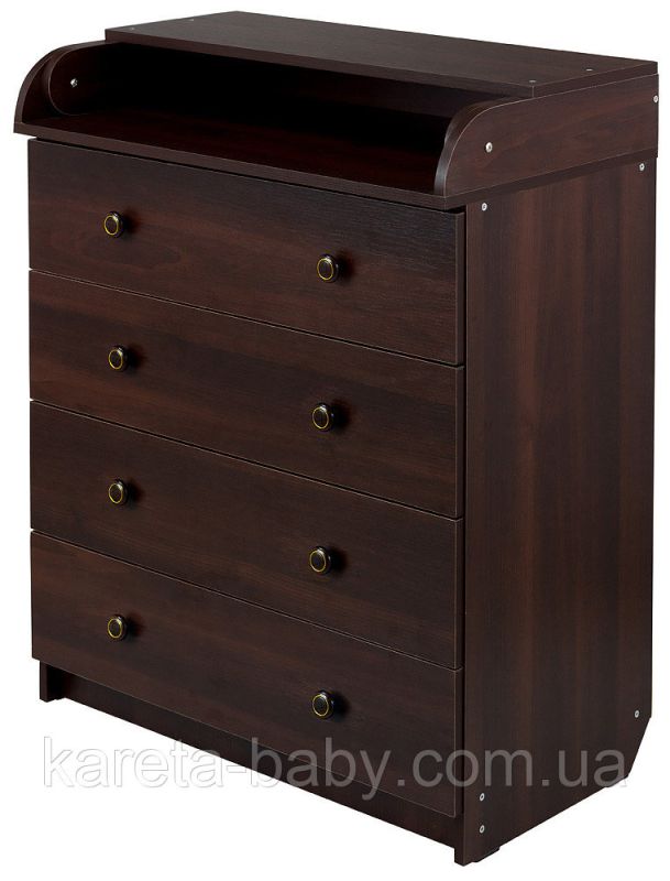 Пеленальный комод Babyroom Комод 4 тел.Big 102x80x50  орех темный