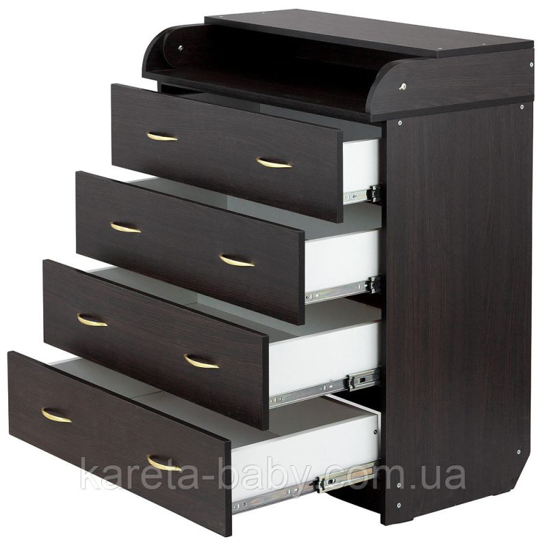 Пеленальный комод Babyroom Комод 4 тел.Big 102x80x50  венге