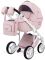 Коляска 2 в 1 Adamex Luciano кожа 100% Q120А розовый (пудра)