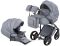 Коляска 2 в 1 Adamex Luciano кожа 100% Q121 серый перламутр