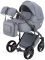 Коляска 2 в 1 Adamex Luciano кожа 100% Q121 серый перламутр