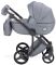 Коляска 2 в 1 Adamex Luciano кожа 100% Q121 серый перламутр