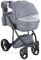 Коляска 2 в 1 Adamex Luciano кожа 100% Q121 серый перламутр