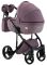 Коляска 2 в 1 Adamex Lucianо CR224 сиреневый лен - сиреневая кожа (выдавленная точка)