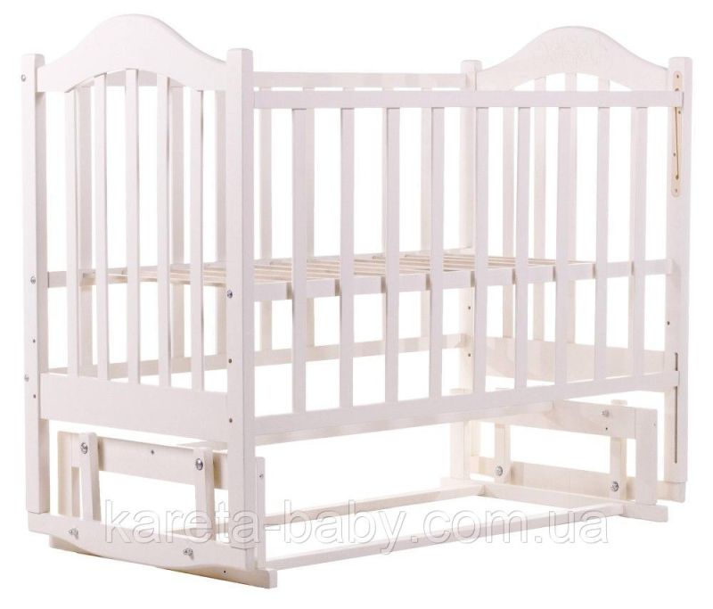Кровать Babyroom Дина D201 маятник  белая