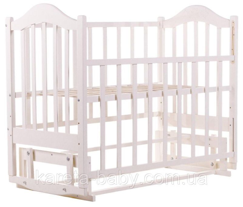 Кровать Babyroom Дина D201 маятник  белая