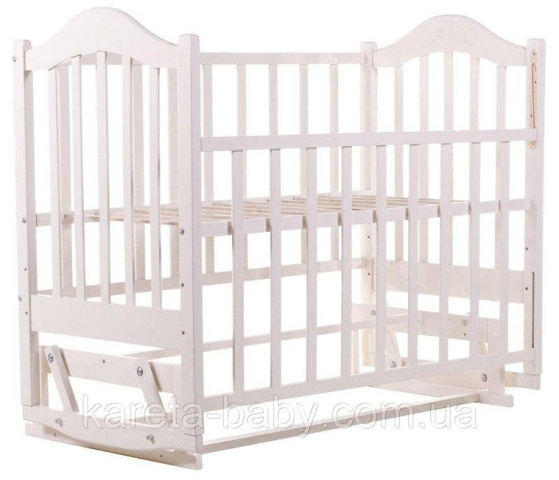 Кровать Babyroom Дина D201 маятник  белая